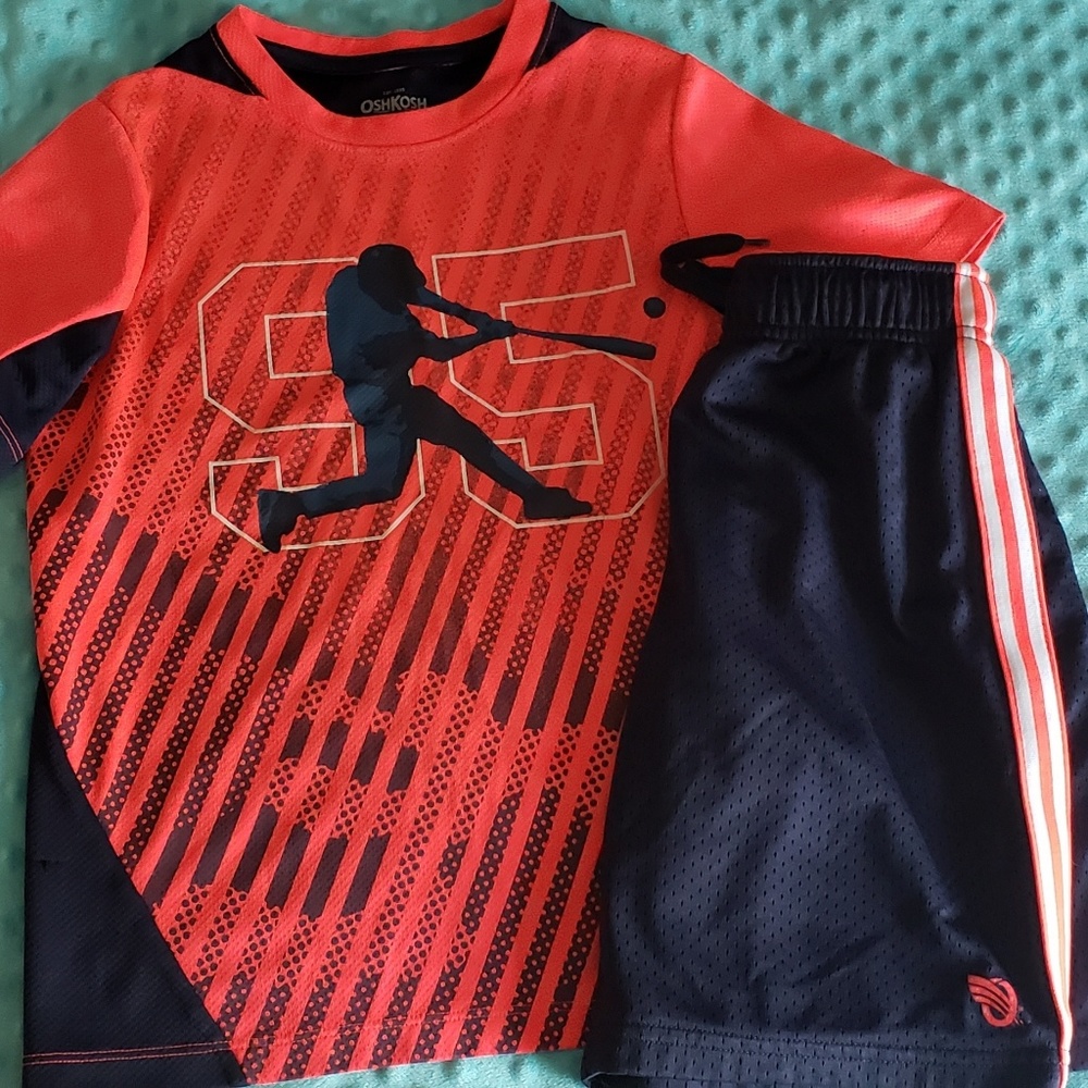 Boys 2pc Oshkosh baseball outfit-size 7x